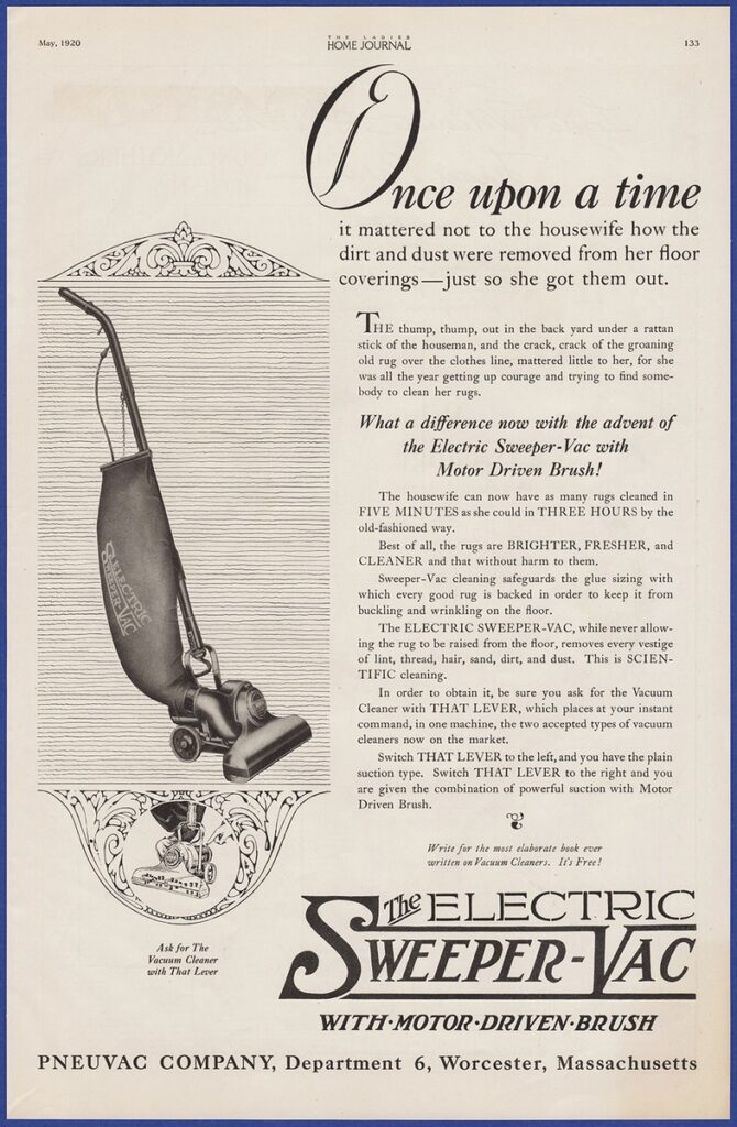 Pneuvac Company promotion to housewives - Vintage Advertisements So Outrageous They'd Never Run Today